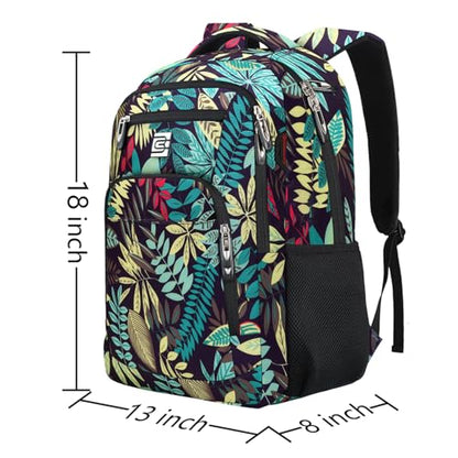 Volher Laptop Backpack,Business Travel Anti Theft Slim Durable Laptops Backpack,Water Resistant College Computer Bag for Women & Men Fits 15.6 Inch Laptop and Notebook - color: Leaf, size: 15.6 Inch, style: Laptop