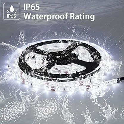 RV Awning Lights, 12V 16.4FT White Camping Awning Lights, Motorhome Travel Trailer Food Trucks Van Waterproof Canopy Led Strip Lighting, RV Exterior Underglow Light - color: White