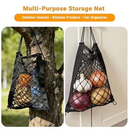 3-Layer Car Organizer with 2pockets-Black Mesh Car Seat,dog pets and baby Net Barrier,Purse Holder| Tissue Holder |Storage Bag for Car
