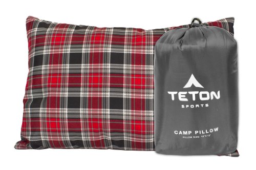 TETON Sports Camp Pillow; Great for Travel, Camping and Backpacking; Washable, Grey - color: Grey