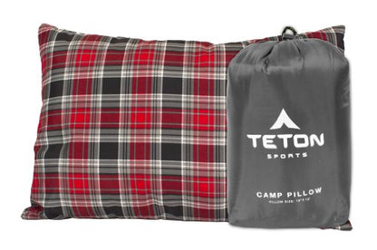 TETON Sports Camp Pillow; Great for Travel, Camping and Backpacking; Washable, Grey - color: Grey