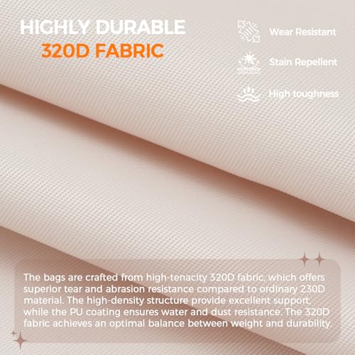 BAGAIL 4 Set/6 Set/8 Set Compression Packing Cubes Travel Accessories Expandable Packing Organizers (Half Mesh, 6-Beige) - color: 6-Beige, style: Half Mesh