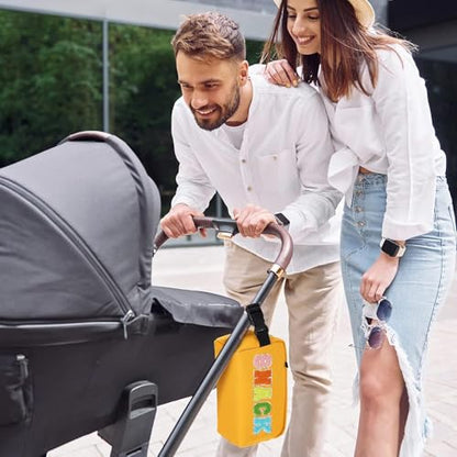 Freezable Lunch Bag,Freezable Snack Bag,Mini Cooler Bag for Travel/Work/School,Small Insulated Bag,Small Cooler Lunch Box with Ice Packs,Insulated Snack Bag,Freezable Snack Box with Handle Buckle - color: Yellow-snack