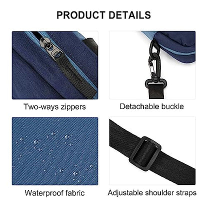 SEAFEW Mini Crossbody Bag Shoulder Bag for Men, Small Messenger Satchel Bag for Women - color: Blue - Large