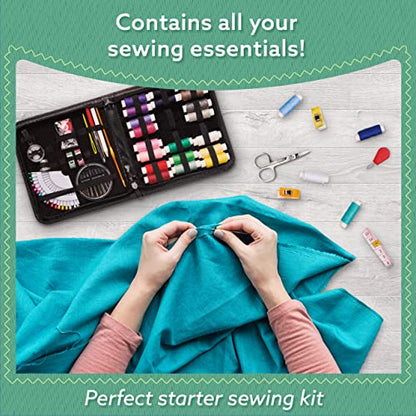 ARTIKA Sewing Kit for Adults and Kids (94 PCS) - Small Beginner Set w/Multicolor Thread, Needles, Scissors, Thimble & Clips - Emergency Repair and Travel Kits - Sewing Accessories and Supplies - style: Sewing kit 94 PCS