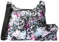 Baggallini Crossbody Travel Bag 11x8.5 Lightweight Water-resistant Nylon Handbag - color: Abstract Cheetah