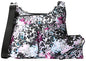 Baggallini Crossbody Travel Bag 11x8.5 Lightweight Water-resistant Nylon Handbag - color: Abstract Cheetah
