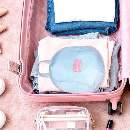 Travel Underwear Organizer Bag, Portable Multi-Compartment Travel Bag for Clothes, Bras, and Accessories, Underwear Packing Cube for Women (Blue)