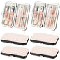 Hanaive 6 Set Manicure Set 48 Pcs Nail Clippers Pedicure Kit Gift for Fathers Day 8 in 1 Stainless Steel Grooming Kit Professional Nail Care Tools with Luxurious Travel Case for Men Women(Rose Gold) - color: Rose Gold