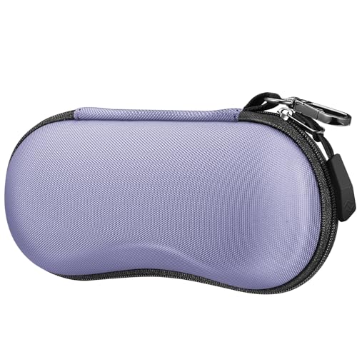 FINTIE Sunglasses Case, Hard EVA Shell Shockproof Sport Glasses Case with Metal Carabiner Travel Zipper Eyeglasses Holder - color: Purple