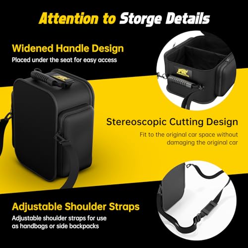 MIKKUPPA Under Seat Storage - Compatible with 2007-2024 Jeep Wrangler JK JL JLU Sports Rubicon Gladiator JT - Portable Rear Under Seat Storage Organizer Tool Kit