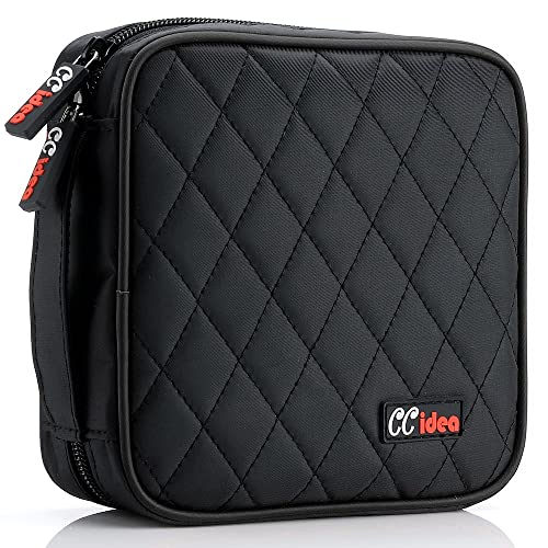 CCidea CD DVD Case Holder, Portable Disc Storage Wallet Binder, Multiple Capacity CD Organizer for Car Home Travel, Anti-Scratch Blu-Ray Game Disc Storage (Black) - color: Black