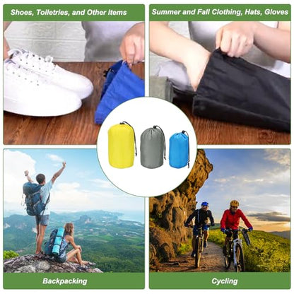 PATIKIL Stuff Sack, Waterproof Outdoor Storage Sack Portable Drawstring Dust Flap Bag