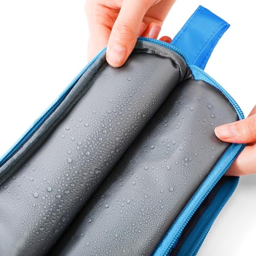 Tie Dye Toiletry Bag for Girls, Travel Toiletry Bag for Teen Girls Cosmetic Bag Makeup Bag Waterproof Hanging Wash Bag Toiletries, Blue - color: Blue-Tie Dye
