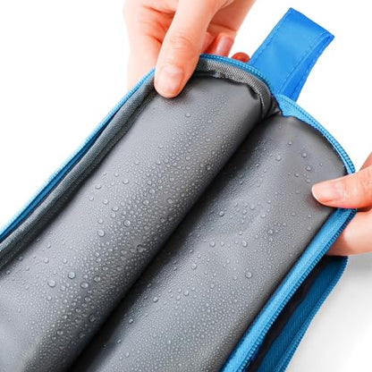 Tie Dye Toiletry Bag for Girls, Travel Toiletry Bag for Teen Girls Cosmetic Bag Makeup Bag Waterproof Hanging Wash Bag Toiletries, Blue - color: Blue-Tie Dye