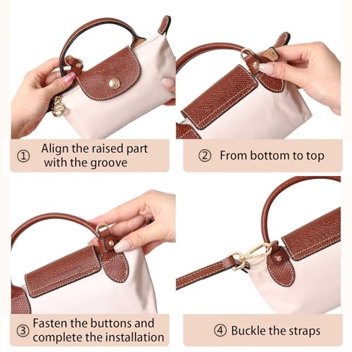 2-Pack Mini Bag Strap Kit & Small Purse Organizer Insert,Compatible with Small Foldable Totes