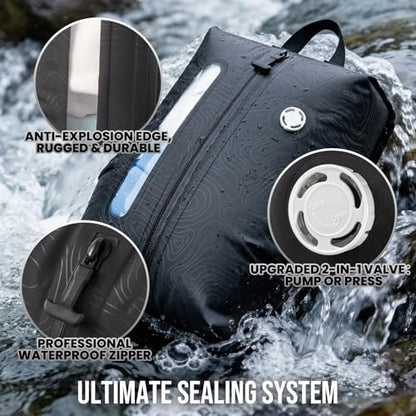 TAILI Travel Vacuum Compression Storage Bags with Wireless Pump -Vacuum Seal Bags (1Pack) for Travel Essentials, Space Saving, Wear-resistant & Waterproof Packing Cubes backpack for Clothing& Luggage - size: 1 Pack
