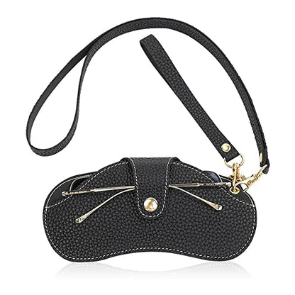 Glasses Case Holder Portable Slim Sunglasses Pouch Soft Eyeglasses Bag Eyewear Sleeve For Women Men - color: Black