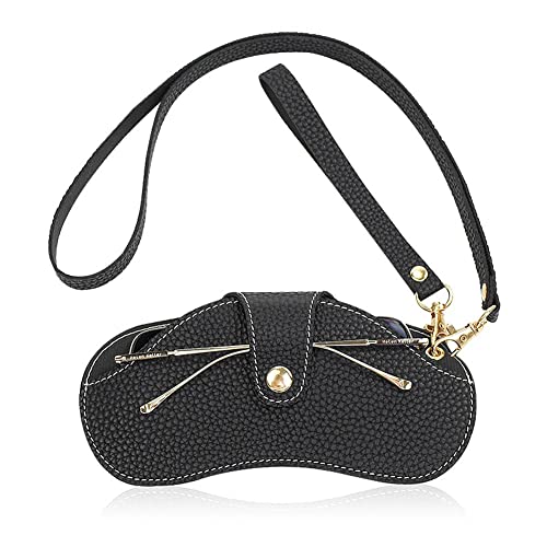 Glasses Case Holder Portable Slim Sunglasses Pouch Soft Eyeglasses Bag Eyewear Sleeve For Women Men - color: Black