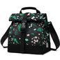 SUNNY BIRD Insulated Lunch Bag Rolltop Lunch Box Tote Bag for Women, Men, Adults and Teens (Floral & Foliage) - color: Floral & Foliage