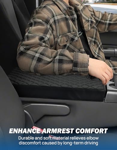 JOYTUTUS Center Console Cover Compatible with 2007-2013 Silverado Sierra Yukon Tahoe Suburban Avalanche Jump Seat, Leather Arm Rest Armrest Cover for Car, Middle Console Cover Replacement for Trucks - size: Jump Seat Console 2007-2013 Silverado/Sierra