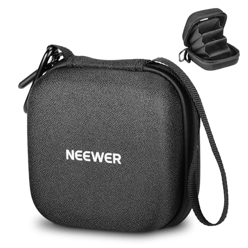 Neewer Storage Bag for 9 x 9 cm Filter, Shockproof Dustproof Waterproof Carrying Bag with Expandable Dividers, Wrist Strap and Carabiner for 3 Circular Filters 62 mm, PB11 - style: Pb11