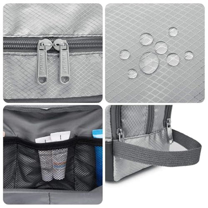 Toiletry Bag for Men Hanging Dopp Kit Water Resistant Shaving Bag Small Toiletry Bag for Traveling (Grey) - color: Grey