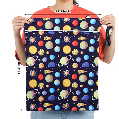 Shappy 2 Pack Large Travel Laundry Bags, Large Wet Dry Waterproof Dirty Clothes Bag for Suitcase, Swimsuit Beach Gym College Dorm Wet Bag(Astronaut) - style: Astronaut
