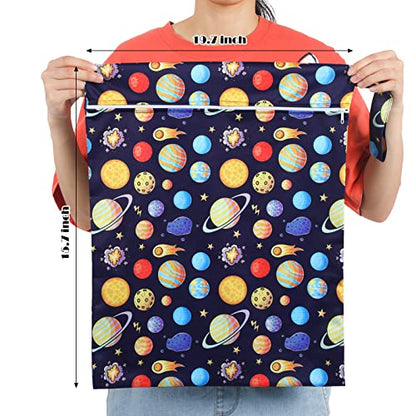 Shappy 2 Pack Large Travel Laundry Bags, Large Wet Dry Waterproof Dirty Clothes Bag for Suitcase, Swimsuit Beach Gym College Dorm Wet Bag(Astronaut) - style: Astronaut