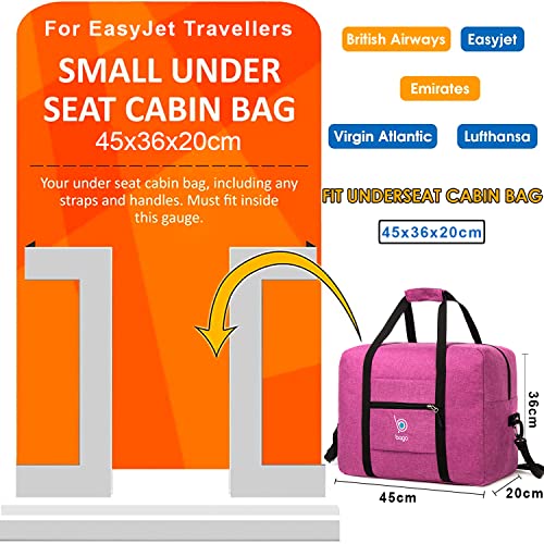 Bago Foldable Duffle Bag - Personal Item & Small Carry On for Air Travel - Fits 18x14x8 inches, Ideal for Spirit & Frontier Airlines - color: SnowPink
