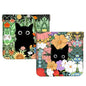 2Pcs PU Leather Small Squeeze Coin Purse Pouch Mini coin Bag Unique And Cute Wallet Cosmetic Bags Change Bag For Women Girls Men Flower And Cat - color: Flower And Cat