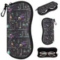 Sunglasses Case with Belt Clip, Ultra Light Neoprene Zipper Soft Padded Glasses Case for Women Men - color: Alchemy Lab