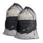 2 Pack Mesh Laundry Bags,24 x 35 Inches Heavy Duty Drawstring Dirty Clothes Bag for Camp,College,Dorm,Travel,Family,Apartment Dwellers,RV & Cruise Essentials(Black)