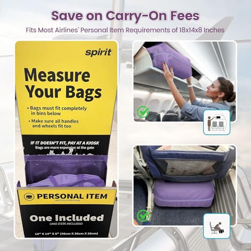 Cambond Spirit Airlines Personal Item Bag 18x14x8 Inch - 30L Lightweight Personal Item Travel Bag with Shoulder Strap for Short Trip, Compact Underseat Foldable Travel Duffel Carry on Bag