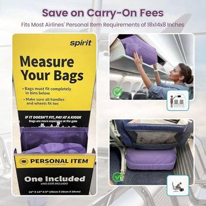 Cambond Spirit Airlines Personal Item Bag 18x14x8 Inch - 30L Lightweight Personal Item Travel Bag with Shoulder Strap for Short Trip, Compact Underseat Foldable Travel Duffel Carry on Bag