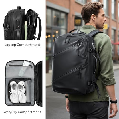 Vacuum laptop bag Compression Backpack Expandable, TSA-Approved Carry-On Water-Resistant Design for Travel with air pump (Pump included, Large) - color: Pump included