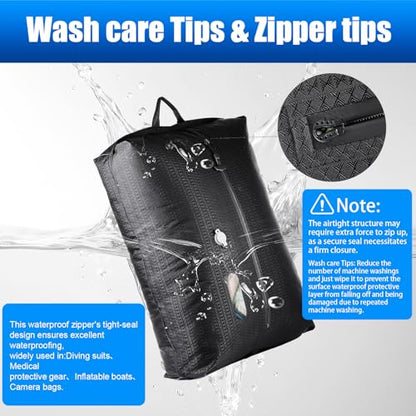 Travel Vacuum Bags with Pump–Electric Wireless Air Pump, Double Layer travel vacuum bags for luggage with IP67 Waterproof (1PC+Pump) - color: Large size 1PC+Pump