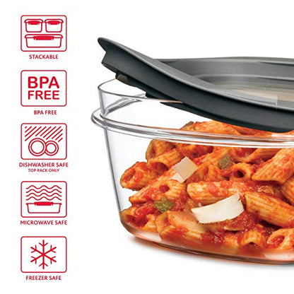 Rubbermaid Premier Food Storage Container, 10 Piece Set, Grey, BPA-Free, Microwave & Dishwasher Safe - size: 10-Piece