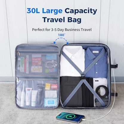 ECOHUB 19" Travel Backpack for Men Women 19x7.1x12.6 Spirit Airlines Personal Item Bag Backpack with Wet Compartment,Blue - color: Blue