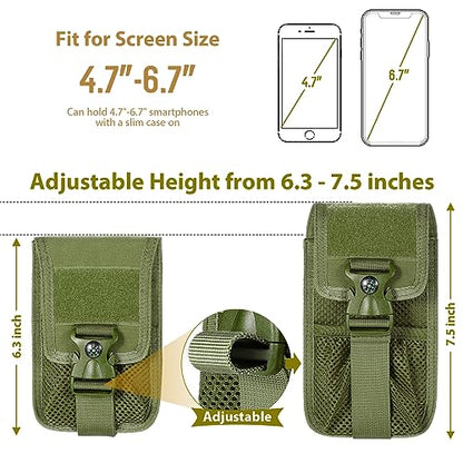 SOWHUP Tactical Molle Pouch Cell Phone Pouch Holster Small Utility EDC Pouch Gadget Organizer Bag - color: Army Green3