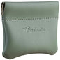 Travelambo Leather Squeeze Coin Purse Pouch Change Holder For Men & Women - color: Access Green Blooming