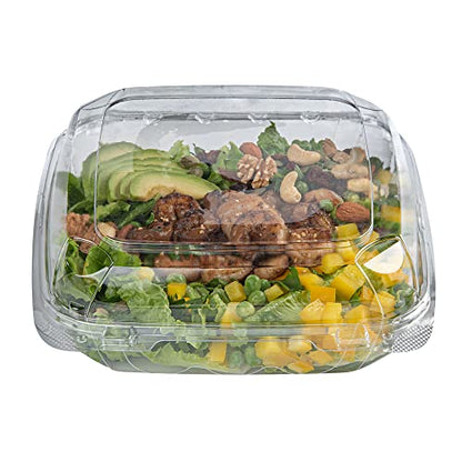 Restaurantware Thermo Tek 45.7 Ounce Clamshell Containers 100 Anti-Fog To Go Food Containers - Freezable Rectangle Clear Plastic Food Packaging Containers Disposable - size: 46 oz