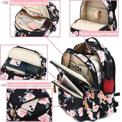 Leaper Cute Cat Printing Laptop Backpack Water-resistant College Backpack Bookbags Travel Bag Casual Bag Satchel Gary - color: Gary-cat, size: X-Large