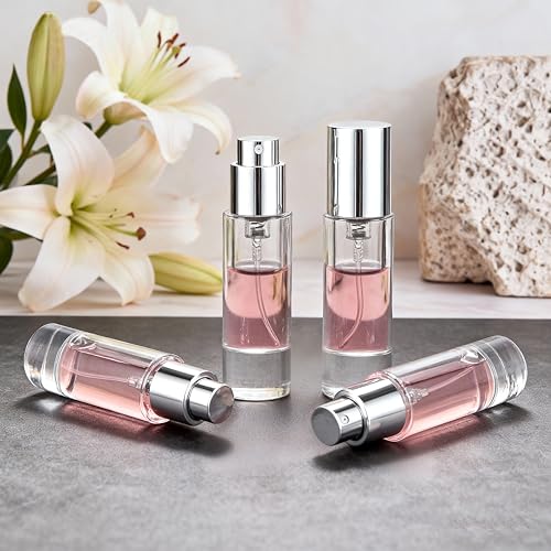 5ml Perfume Travel Refillable Bottle Perfume Atomizer, Travel Size Perfume Bottle,10pcs Glass Bayonet Mount Fragrance Atomizers for Trip, Leak-proof Cologne Sprayer Bottles - color: clear