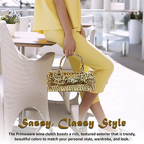 PRIMEWARE Cheetah Wine Clutch - color: Cheetah