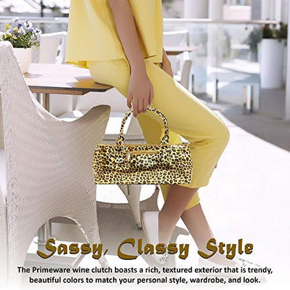 PRIMEWARE Cheetah Wine Clutch - color: Cheetah