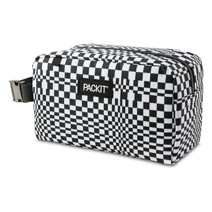 PackIt Freezable Snack Box, Checked Out, Built with EcoFreeze Technology, Collapsible, Reusable, Zip Closure with Buckle Handle, Designed For Work Snacks, Fresh Snacks On the Go, Adults, and All Ages - color: Checked Out