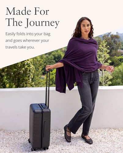 zestt Dreamsoft Travel Scarf, Wrap and Shawl for Women, Organic Cotton - color: Blackberry