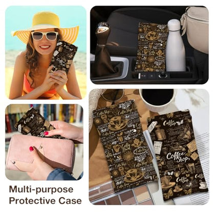 Eyeglasses Sunglasses Case PU Soft Squeeze Top Glasses Pouch for Women Men,Animal Pattern Portable Anti Scratch - color: Brown-coffee