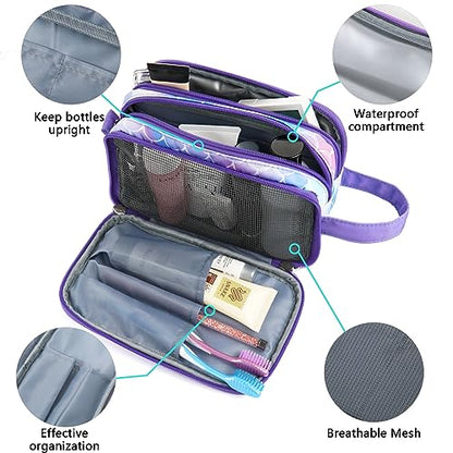Kids Toiletry Bag for Girls, Travel Toiletry Bag for Little Young Girls Cosmetic Bag Makeup Bag Waterproof Hanging Wash Bag Toddler Toiletries, Mermaid Scales - color: Mermaid Scales